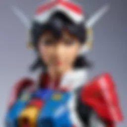 A vibrant display of female Gundam model kits showcasing their unique designs and features
