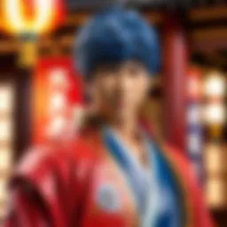 Artistic representation of Gintama's vibrant characters