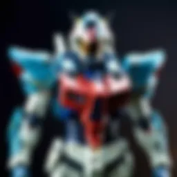 Dramatic anime character in futuristic battle suit