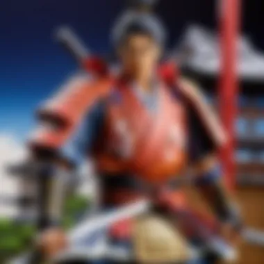 Samurai Warrior in Japanese Manga Detailed illustration of a samurai warrior in traditional armor
