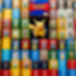 A display of various Japanese Pokémon booster boxes showcasing unique artwork