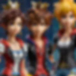 Collection of Kingdom Hearts figures showcasing different characters