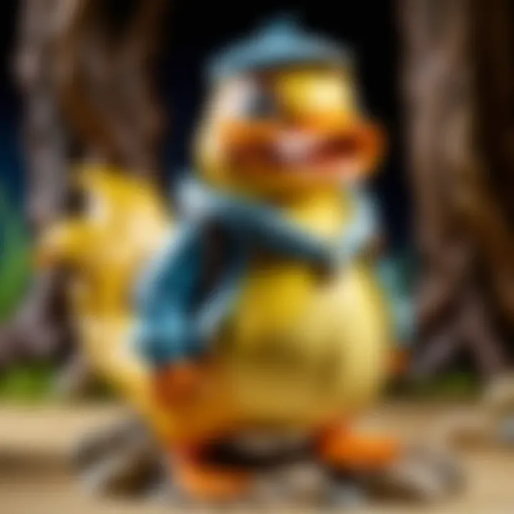 Rare Psyduck collectibles display