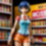 Exquisite display of anime figures in a retail store
