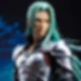 Intricate details of a Sephiroth costume showcasing craftsmanship