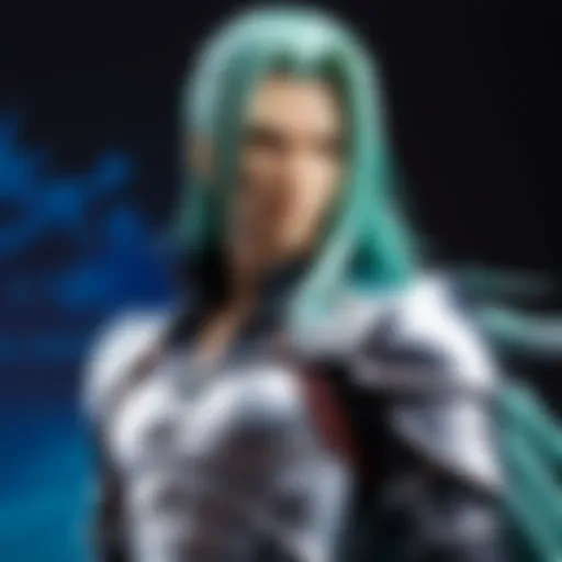 Intricate details of a Sephiroth costume showcasing craftsmanship