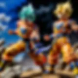 Epic Battle Scene with Goku and Vegeta