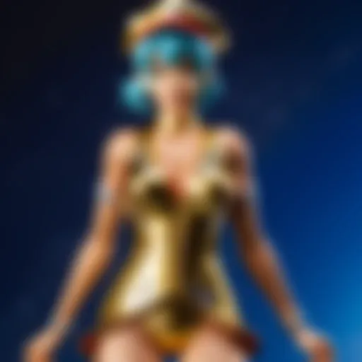 Stunning gold one piece outfit inspired by anime characters