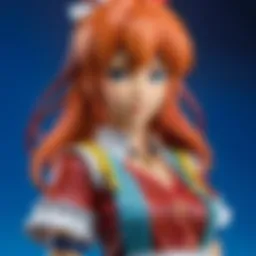 An array of Japanese anime figures displayed artistically