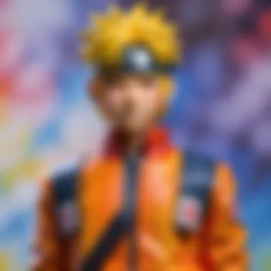Signature Vibrant Palette Vibrant colors and bold composition define Naruto painter's signature style