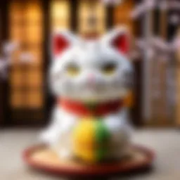 A beautifully crafted Neko Dango Cat Plush showcasing intricate details and textures