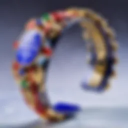 A close-up of a Digimon bracelet showcasing intricate designs and vibrant colors.