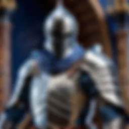 Detailed view of Artorias figure showcasing intricate armor design.