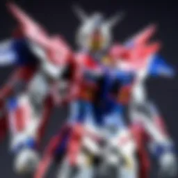 Detailed view of the Metal Build Destiny Gundam showcasing its intricate design elements