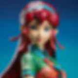 Detailed close-up of the Mipha Amiibo showcasing her intricate design and color palette.