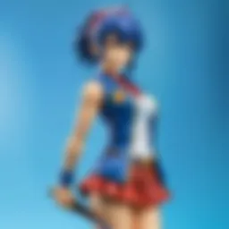 Stunning collection of anime figures displayed on a shelf, showcasing various characters.