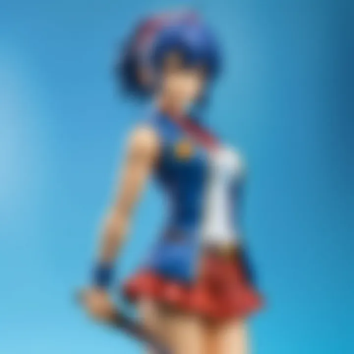 Stunning collection of anime figures displayed on a shelf, showcasing various characters.