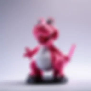 Pink Yarn Yoshi with Nintendo Collectibles Pink Yarn Yoshi Amiibo displayed alongside other Nintendo collectibles
