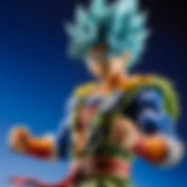 Artistic representation of Vegito in action pose