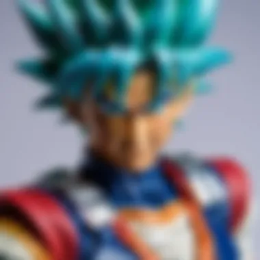 Close-up of SH Figuarts Vegito's face detailing