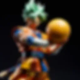Elegant shodo brush strokes embodying the essence of Dragon Ball