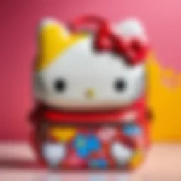 Close-up of the Tokidoki Hello Kitty bag showcasing its vibrant patterns and textures