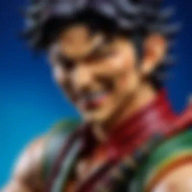 Enthusiastic collectors admiring Demon Slayer figurines at an event