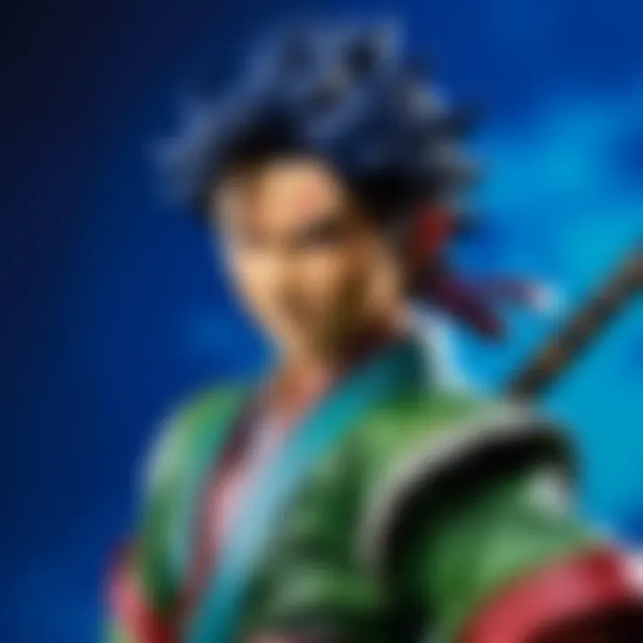 Close-up of a beautifully crafted Tanjiro figurine