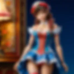 A detailed close-up of a collectible figure from Dress Up Darling, showcasing intricate character design.