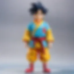 Gojo Satoru plush toy displayed against a vibrant backdrop