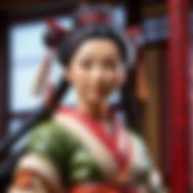 Nezuko statue crafted from high-quality materials, highlighting craftsmanship