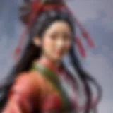 An exquisite Nezuko statue showcasing intricate detailing and vibrant colors