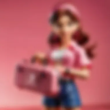 Durable Pink Carrying Case Protective pink carrying case for Nintendo Switch