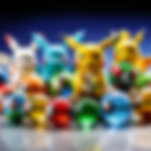 Colorful array of Pokémon beads showcasing various designs