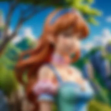 Dreamy Landscape in Sleepy Princess Anime A dreamy landscape from a classic sleepy princess anime scene, showcasing ethereal colors and whimsical elements.