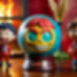 Close-up of a supernatural Dorbz figure showcasing intricate detailing and vibrant colors