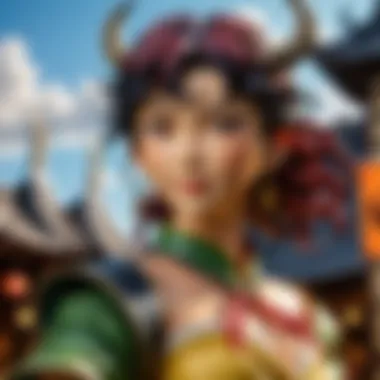 Vibrant Fantasy World Fantasy warrior character in a vibrant world