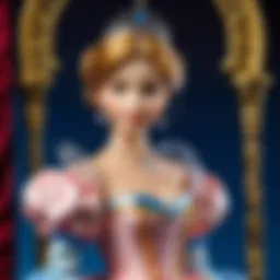 Exquisite Cinderella Doll on Ornate Display Stand