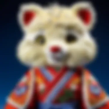 Intricate Embroidery of Gojo Plush Exquisite Gojo Plush Embroidery Detail