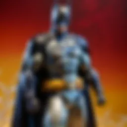 Elegantly Crafted Figuarts Batman Displayed Against Dramatic Lighting