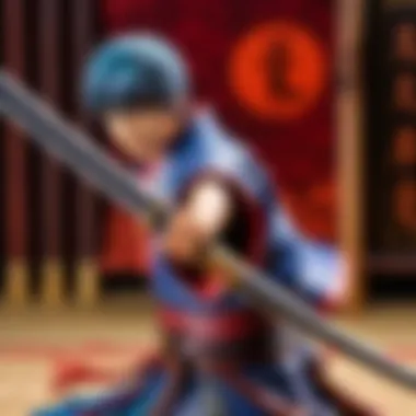 Exquisite Craftsmanship Revealed Intricate details of a finely-crafted Gintama wooden sword
