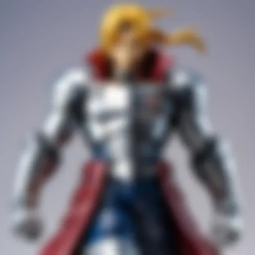 A stunning collection of Fullmetal Alchemist Brotherhood action figures displayed on a shelf