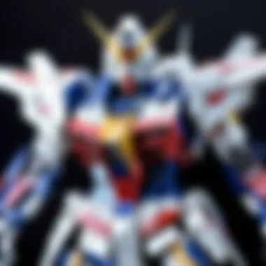 Gundam Model Collection Featuring Strike Gundam Metal Build Collection display of various Gundam models including the Strike Gundam Metal Build.