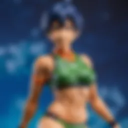 Haikyuu character in dynamic volleyball pose with subtle bikini design
