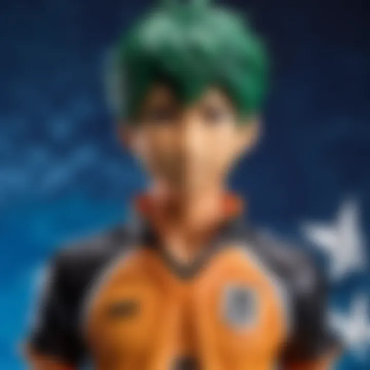 Close-up of high-quality Haikyuu figures, highlighting the craftsmanship and attention to detail.