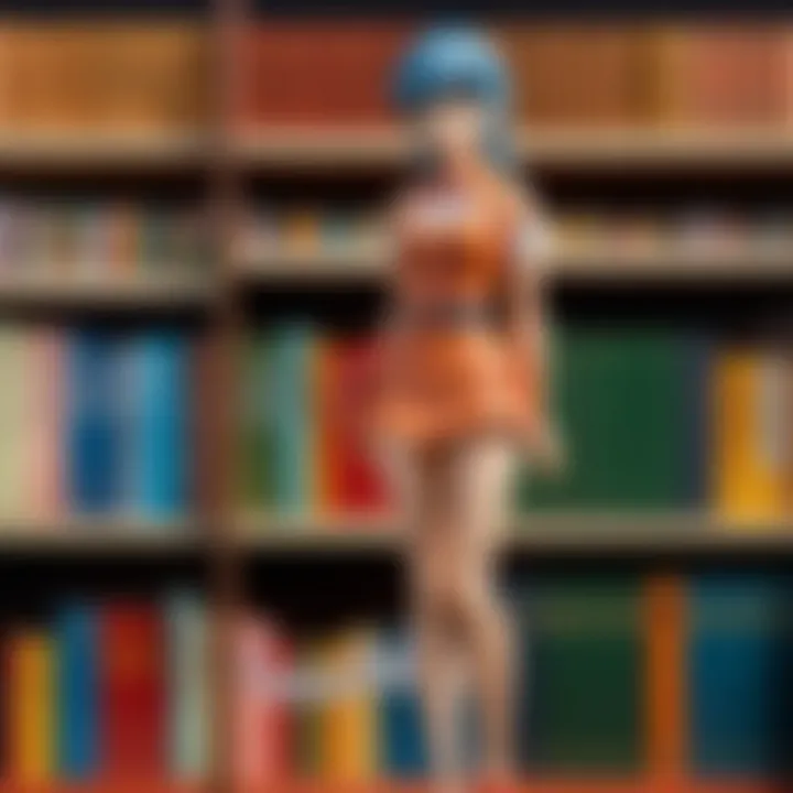 Harmonious Anime Bookshelf Arrangement