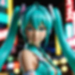 Virtual Vocaloid Diva in Neon Lights