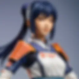 Elegant Hinata Hyuga cosplay showcasing intricate costume details