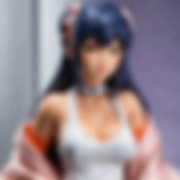 Beautifully crafted Hinata waifu pillow design with intricate details
