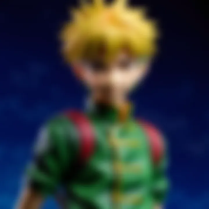 A vibrant display of various Hunter x Hunter figures arranged artistically.